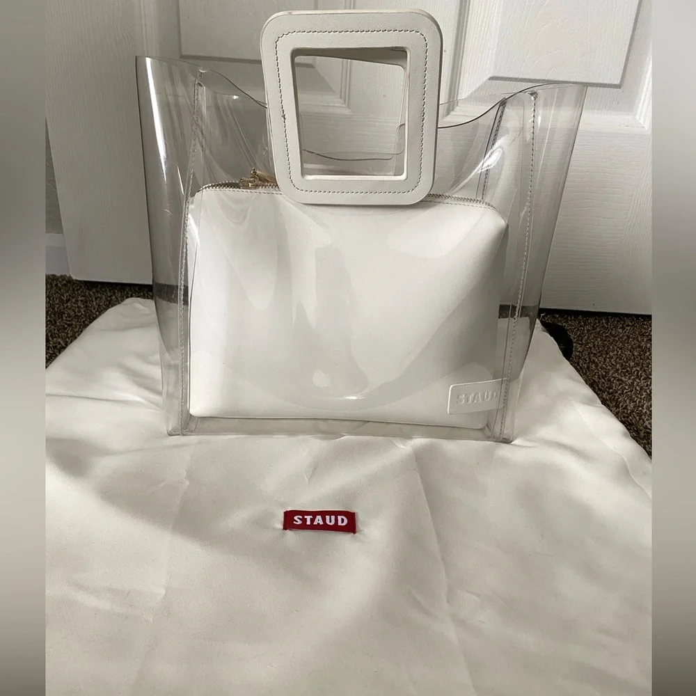 Staud Shirley PVC bag in White - Picture 5 of 5